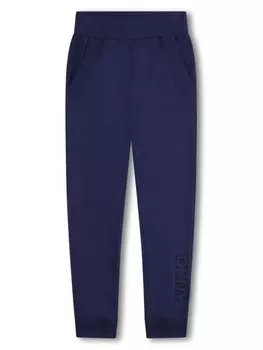Dkny Kids спортивные брюки с вышитым логотипом, синий