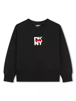 Dkny Kids толстовка с логотипом, черный
