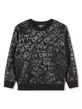 Dkny Kids толстовка с логотипом, черный