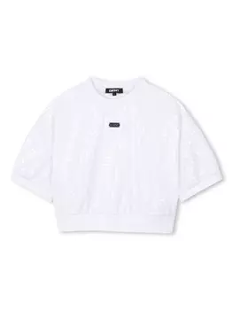 Dkny Kids толстовка с пайетками, белый