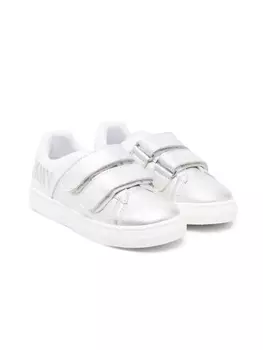 DKNY кроссовки с эффектом металлик, белый