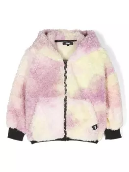 DKNY куртка с капюшоном и эффектом омбре, фиолетовый