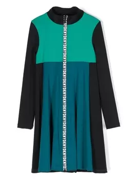 DKNY легинсы в стиле колор-блок с логотипом, синий