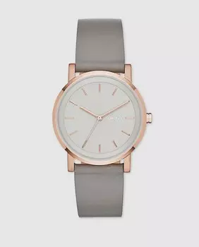 DKNY NY2341 серые кожаные женские часы DKNY, серый