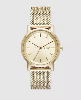DKNY NY2621 женские часы из золотой стали DKNY, золотой