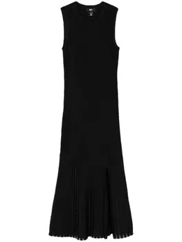 DKNY платье макси в рубчик, черный