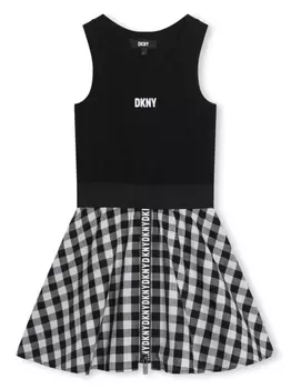 DKNY платье с логотипом, черный