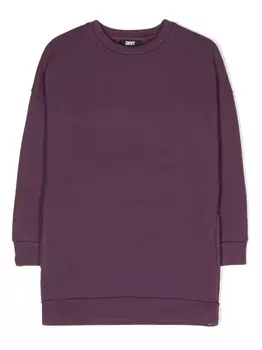 DKNY платье-свитер с логотипом, фиолетовый
