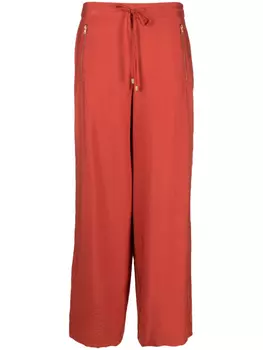 DKNY прямые брюки с кулиской, красный