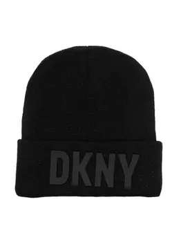 DKNY шапка бини с логотипом, черный