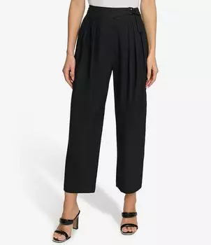 DKNY Широкие брюки со складками спереди DKNY, черный