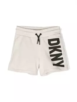 DKNY шорты с кулиской и логотипом, нейтральный цвет