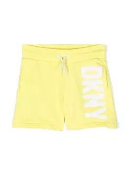DKNY шорты с кулиской и логотипом, желтый
