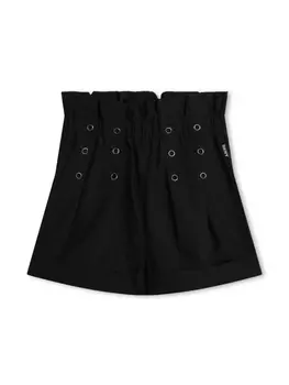 DKNY шорты с завышенной талией и люверсами, черный