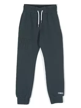 DKNY спортивные брюки с кулиской и логотипом, синий