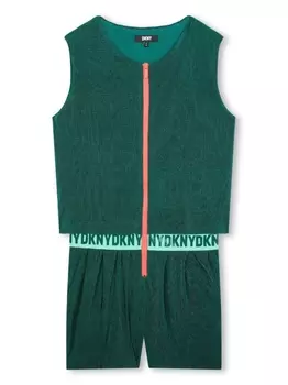 DKNY спортивный костюм с логотипом, зеленый