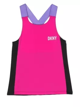 DKNY спортивный топ с логотипом, розовый