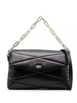 DKNY стеганая сумка на плечо, черный