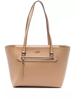 Сумка шоппер DKNY Bryant Ave кожаная среднего размера, бежевый