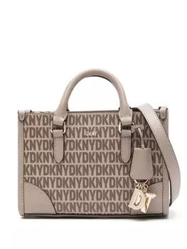 DKNY сумка-тоут из искусственной кожи с монограммой, коричневый