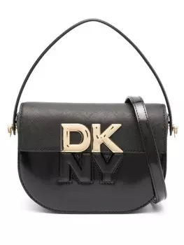 Сумка сэтчел DKNY с логотипом бренда, черный