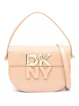 DKNY сумка-тоут с логотипом, нейтральный цвет