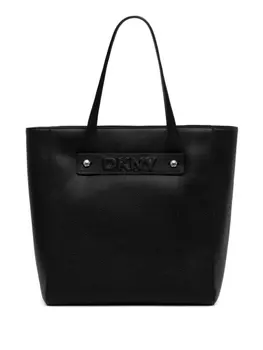 DKNY сумка-тоут с тисненым логотипом, черный