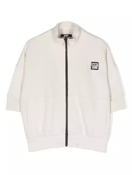 DKNY толстовка на молнии с короткими рукавами, белый