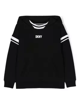 DKNY толстовка с капюшоном и логотипом, черный