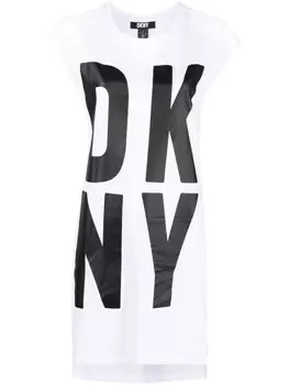 DKNY топ без рукавов с логотипом, белый