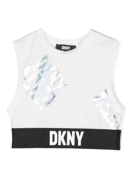 DKNY топ с логотипом, белый