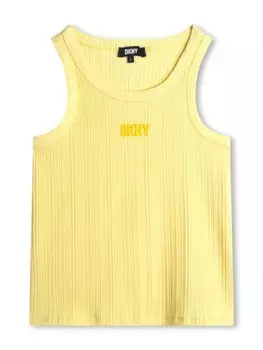 DKNY топ с логотипом, желтый