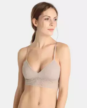 Dkny Женский сексуальный кружевной бюстгальтер без косточек, бежевый