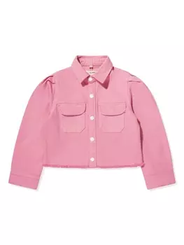 DL1961 джинсовая рубашка Simona с бахромой, розовый