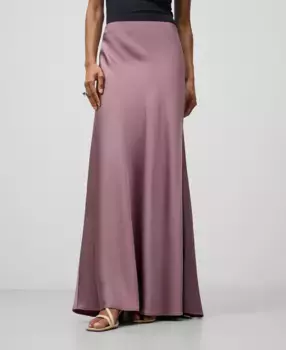 Длинная атласная юбка Adolfo Dominguez, сиреневый