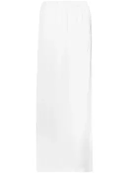 Длинная атласная юбка Fabiana Filippi, белый