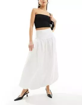 Длинная белая юбка Kaiia с пышным подолом