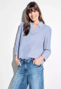 Длинная блузка Cecil с рукавами 3/4, цвет Blouse Blue