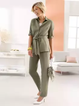 Длинная блузка Classic Basics, хаки