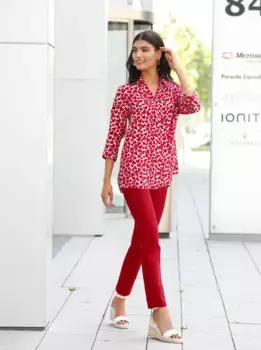 Длинная блузка Classic Basics, красный