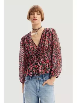 Длинная блузка Desigual, черный