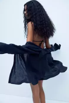 Длинная блузка H&M, черный