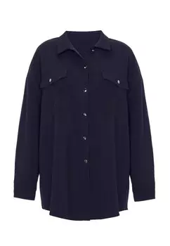 Длинная блузка Jimmy Sanders Blouse, темно-синий