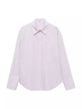Длинная блузка MANGO Blouse JOHN, розовый