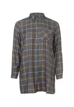 Длинная блузка модная длинная блузка с клетчатым узором по всей поверхности. Frapp, мультиколор