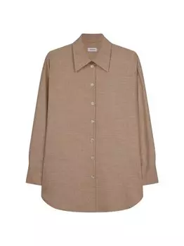 Длинная блузка однотонного меланжа Seidensticker, коричневый