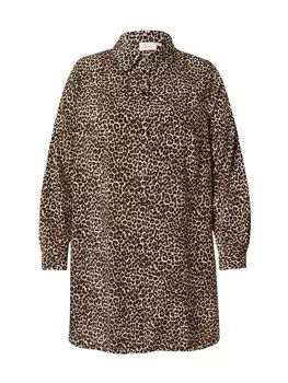 Длинная блузка ONLY Carmakoma Blouse, цвет anthracite/greige