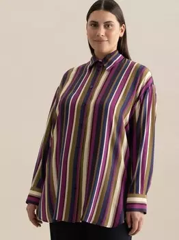 Длинная блузка с принтом Seidensticker, синий