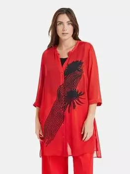 Длинная блузка Samoon, красный