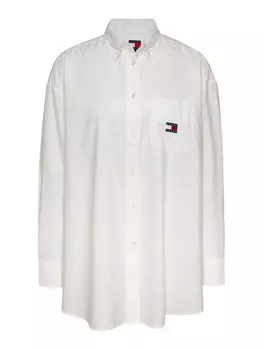 Длинная блузка Tommy Jeans Regular fit Blouse, белый